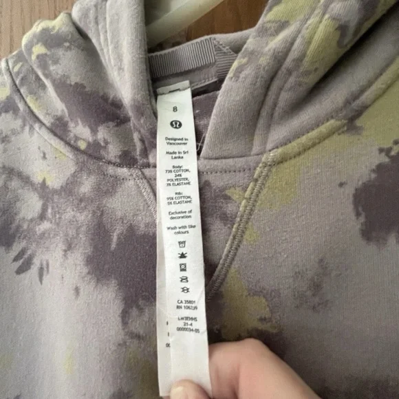 lululemon athletica Gray and Yellow Tie-Dye Hoodie - Picture 8 of 9